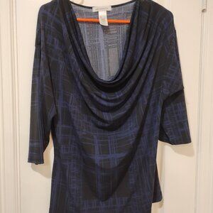 Liz Claiborne Cowl Neck Top | Size Large